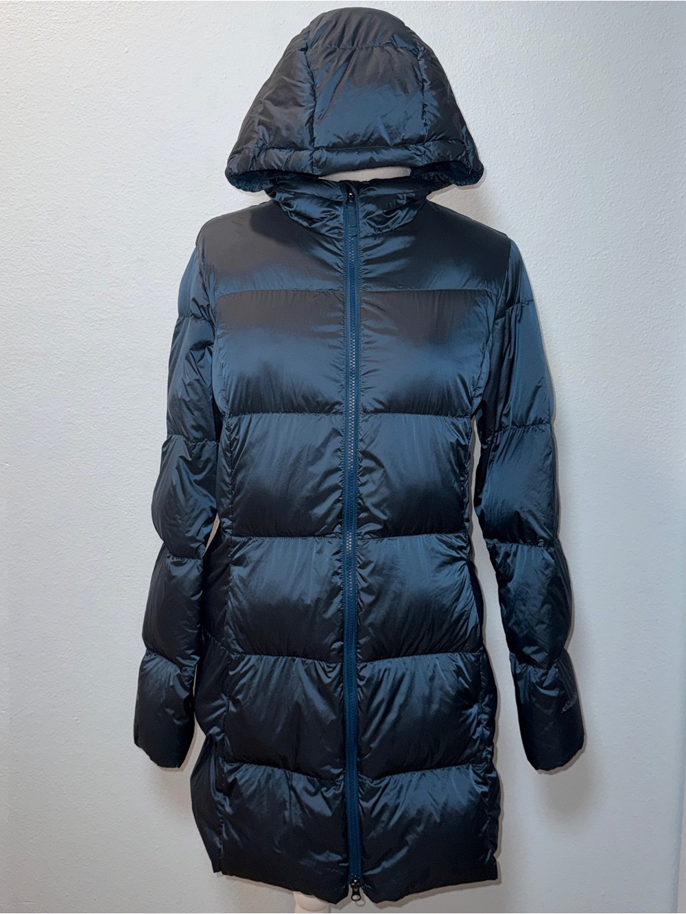 Eddie Bauer Black Hooded Long Puffer Coat - Women's